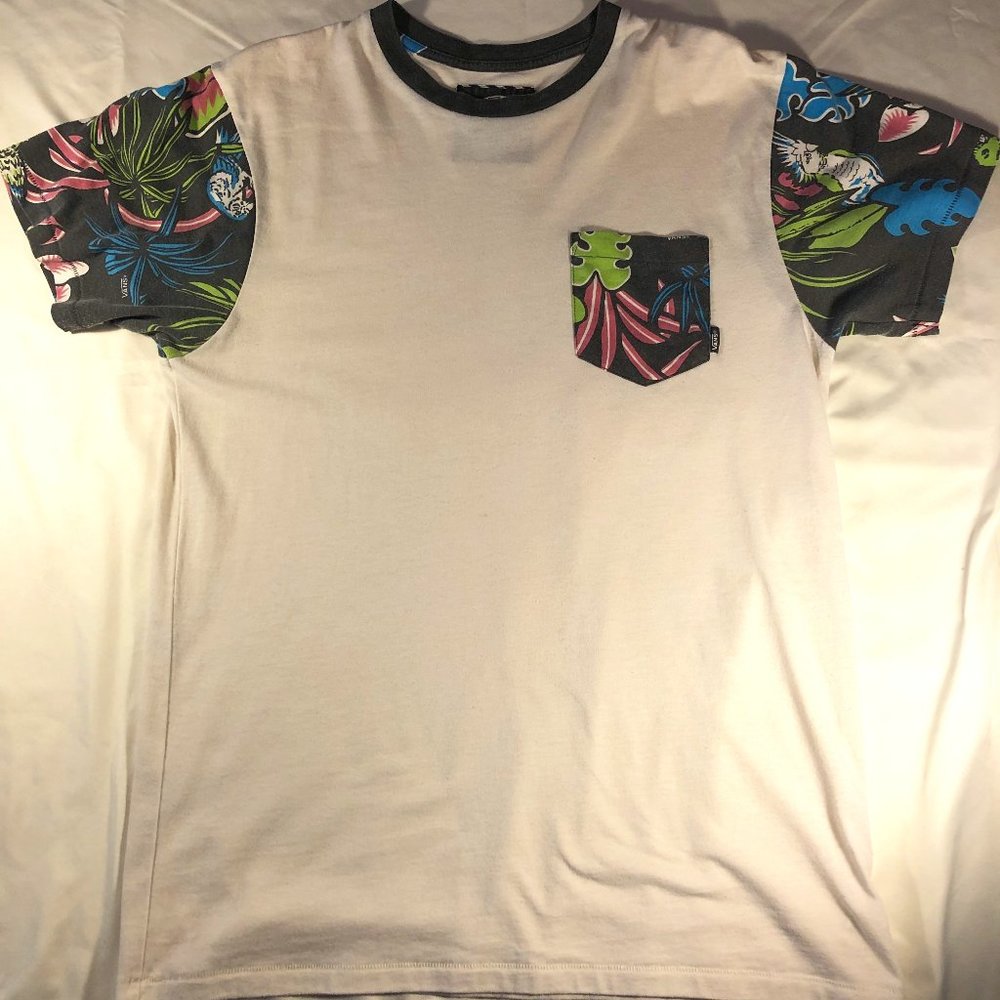 Van's Floral Pocket & Sleeve T-Shirt